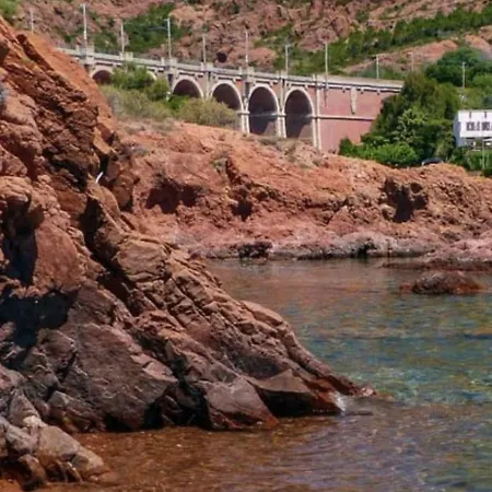 公寓 Vue Et Sur La Baie De Cannes Piscine 450m2 Randonnee Vtt Au Pied De L Esterel *